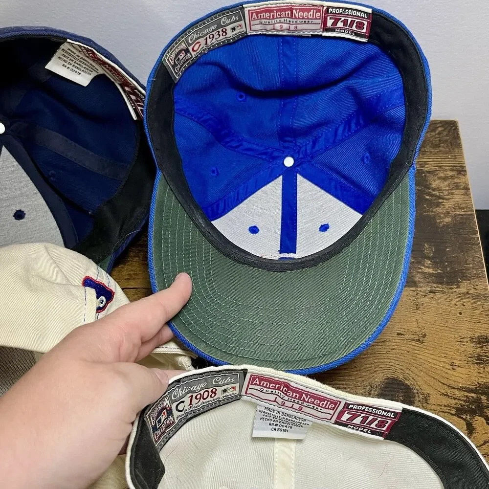 Chicago Cubs Hat Collection Lot of 6 Vintage Caps American Needle 7 1/8 MLB